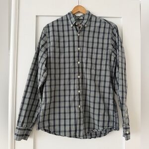 J.Crew Classic Navy Plaid Men's Shirt, Size Small
